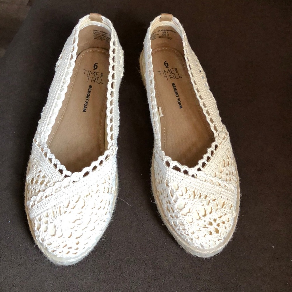 Slide on, memory foam flats